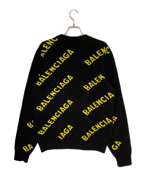 BALENCIAGA（バレンシアガ）BALENCIAGA (バレンシアガ) オールオーバーロゴニット ブラック サイズ:XSの古着・服飾アイテム