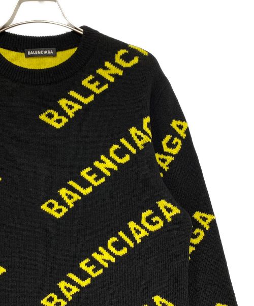 BALENCIAGA（バレンシアガ）BALENCIAGA (バレンシアガ) オールオーバーロゴニット ブラック サイズ:XSの古着・服飾アイテム