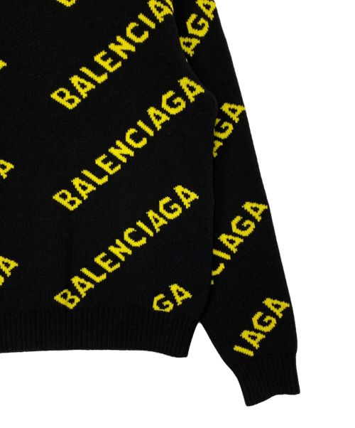 BALENCIAGA（バレンシアガ）BALENCIAGA (バレンシアガ) オールオーバーロゴニット ブラック サイズ:XSの古着・服飾アイテム