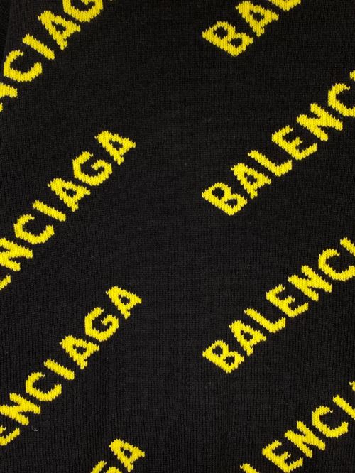 BALENCIAGA（バレンシアガ）BALENCIAGA (バレンシアガ) オールオーバーロゴニット ブラック サイズ:XSの古着・服飾アイテム