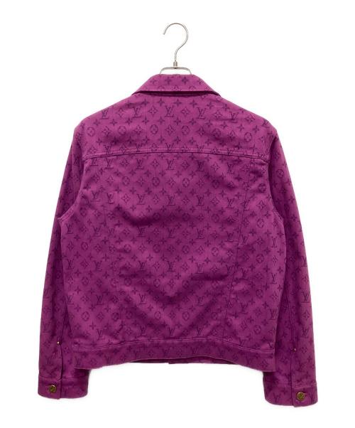 LOUIS VUITTON（ルイ ヴィトン）LOUIS VUITTON (ルイ ヴィトン) モノグラムデニムジャケット パープル サイズ:44の古着・服飾アイテム