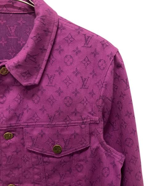 LOUIS VUITTON（ルイ ヴィトン）LOUIS VUITTON (ルイ ヴィトン) モノグラムデニムジャケット パープル サイズ:44の古着・服飾アイテム