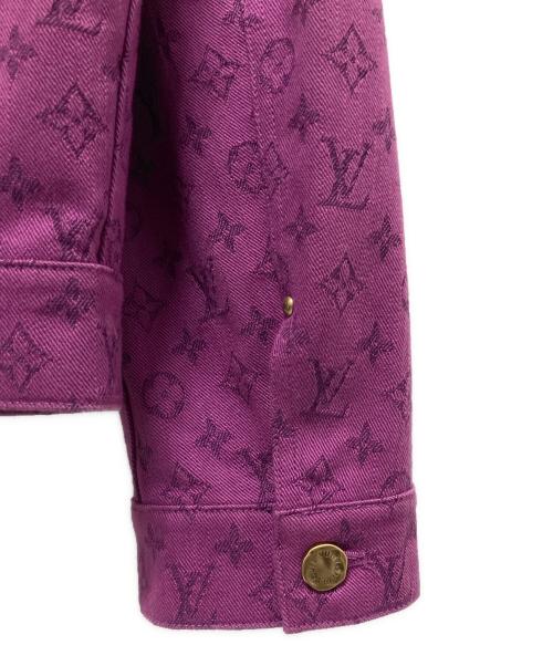 LOUIS VUITTON（ルイ ヴィトン）LOUIS VUITTON (ルイ ヴィトン) モノグラムデニムジャケット パープル サイズ:44の古着・服飾アイテム