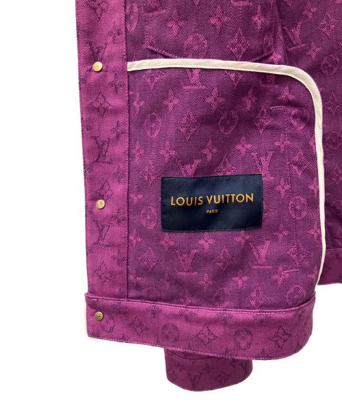 LOUIS VUITTON（ルイ ヴィトン）LOUIS VUITTON (ルイ ヴィトン) モノグラムデニムジャケット パープル サイズ:44の古着・服飾アイテム