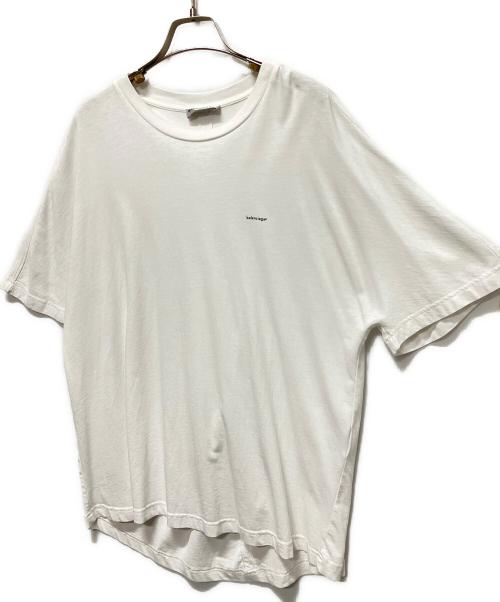 BALENCIAGA（バレンシアガ）BALENCIAGA (バレンシアガ) 18SS ミニロゴオーバーサイズTシャツ/ビッグシルエット ロゴ Tシャツ ホワイト サイズ:XSの古着・服飾アイテム