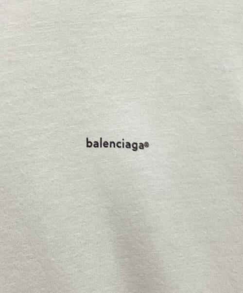 BALENCIAGA（バレンシアガ）BALENCIAGA (バレンシアガ) 18SS ミニロゴオーバーサイズTシャツ/ビッグシルエット ロゴ Tシャツ ホワイト サイズ:XSの古着・服飾アイテム