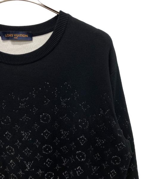 LOUIS VUITTON（ルイ ヴィトン）LOUIS VUITTON (ルイ ヴィトン) モノグラムグラデーションニット ブラック サイズ:Lの古着・服飾アイテム