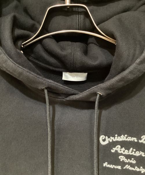 Dior（ディオール）Dior (ディオール) Atelier Paris Embroidery Foodie（アトリエパリスエンブロイダリーフーディー） ブラック サイズ:Sの古着・服飾アイテム