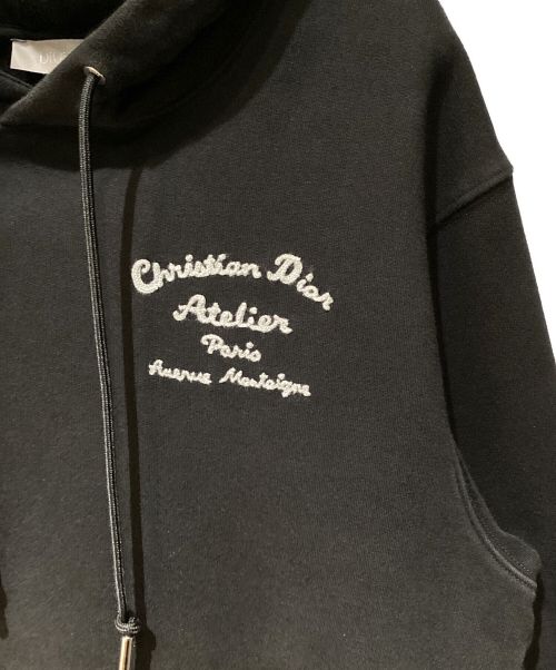 Dior（ディオール）Dior (ディオール) Atelier Paris Embroidery Foodie（アトリエパリスエンブロイダリーフーディー） ブラック サイズ:Sの古着・服飾アイテム