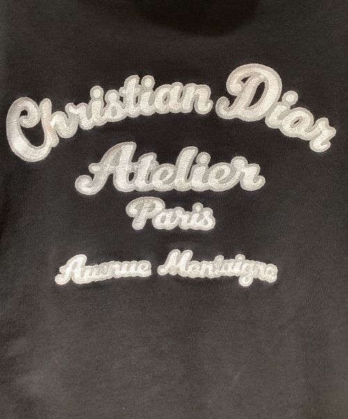 Dior（ディオール）Dior (ディオール) Atelier Paris Embroidery Foodie（アトリエパリスエンブロイダリーフーディー） ブラック サイズ:Sの古着・服飾アイテム