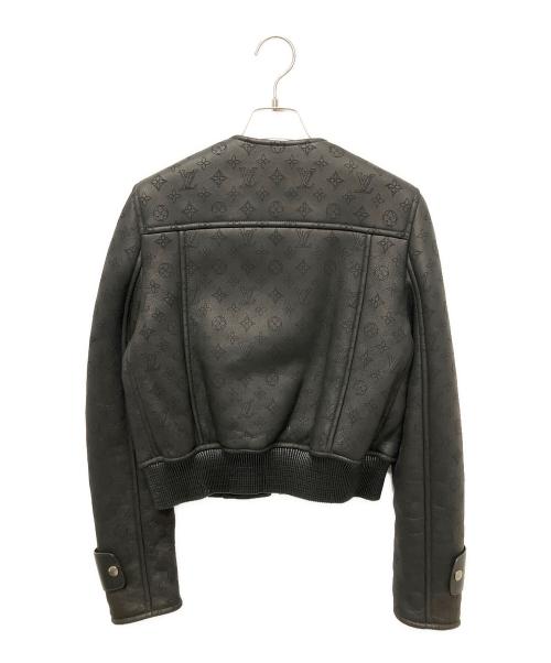 LOUIS VUITTON（ルイ ヴィトン）LOUIS VUITTON (ルイ ヴィトン) モノグラムパンチングレザージャケット ブラック サイズ:34の古着・服飾アイテム
