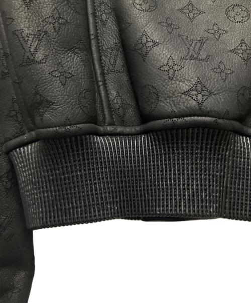 LOUIS VUITTON（ルイ ヴィトン）LOUIS VUITTON (ルイ ヴィトン) モノグラムパンチングレザージャケット ブラック サイズ:34の古着・服飾アイテム
