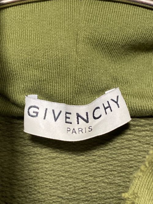 GIVENCHY（ジバンシィ）GIVENCHY (ジバンシィ) デストロイ加工パーカー オリーブ サイズ:Sの古着・服飾アイテム
