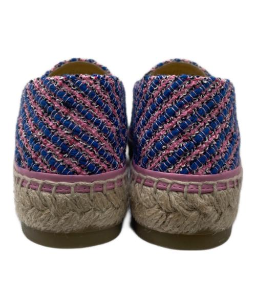 CHANEL（シャネル）CHANEL (シャネル) ココマークエスパドリーユ ピンク×ブルー サイズ:36の古着・服飾アイテム