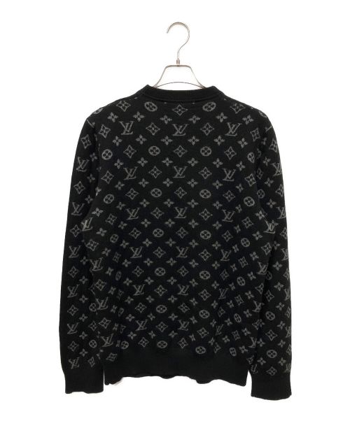 LOUIS VUITTON（ルイ ヴィトン）LOUIS VUITTON (ルイ ヴィトン) ハーフアンドハーフモノグラムニット ブラック サイズ:Lの古着・服飾アイテム