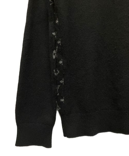 LOUIS VUITTON（ルイ ヴィトン）LOUIS VUITTON (ルイ ヴィトン) ハーフアンドハーフモノグラムニット ブラック サイズ:Lの古着・服飾アイテム