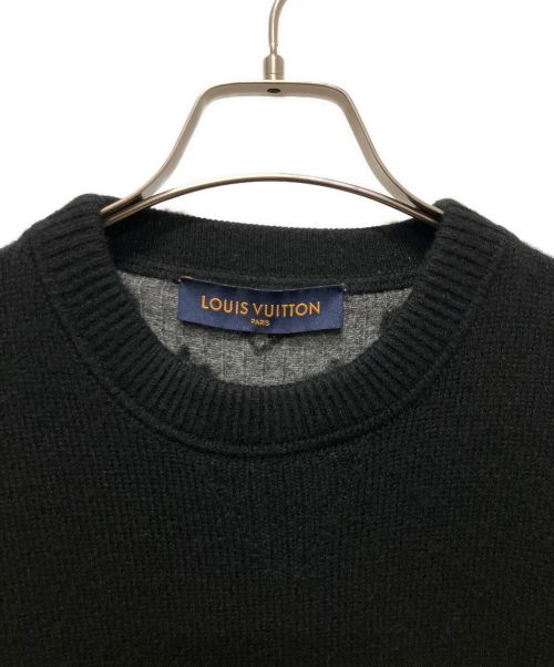 LOUIS VUITTON（ルイ ヴィトン）LOUIS VUITTON (ルイ ヴィトン) ハーフアンドハーフモノグラムニット ブラック サイズ:Lの古着・服飾アイテム