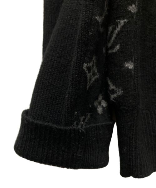 LOUIS VUITTON（ルイ ヴィトン）LOUIS VUITTON (ルイ ヴィトン) ハーフアンドハーフモノグラムニット ブラック サイズ:Lの古着・服飾アイテム