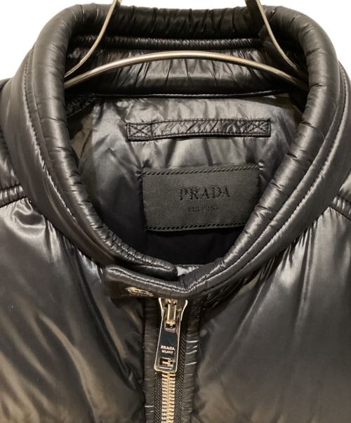 PRADA（プラダ）PRADA (プラダ) Biker's Down Jacket（バイカーズダウンジャケット） ブラック サイズ:48の古着・服飾アイテム