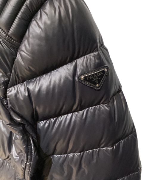 PRADA（プラダ）PRADA (プラダ) Biker's Down Jacket（バイカーズダウンジャケット） ブラック サイズ:48の古着・服飾アイテム