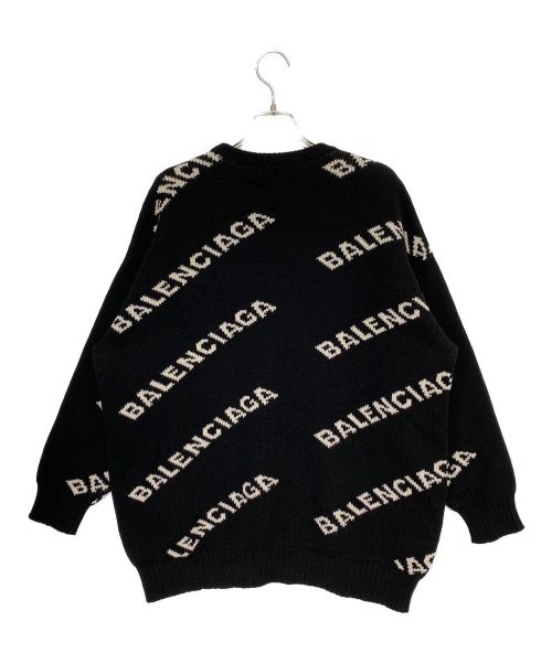 BALENCIAGA（バレンシアガ）BALENCIAGA (バレンシアガ) オールオーバーロゴニット ブラック サイズ:XSの古着・服飾アイテム