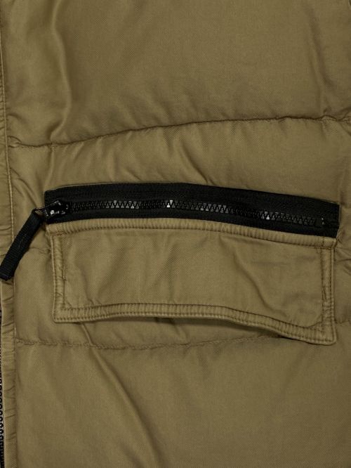 STONE ISLAND（ストーンアイランド）STONE ISLAND (ストーンアイランド)  2013 Rare Light Thermo Cotton Down Puffer カーキ サイズ:Mの古着・服飾アイテム