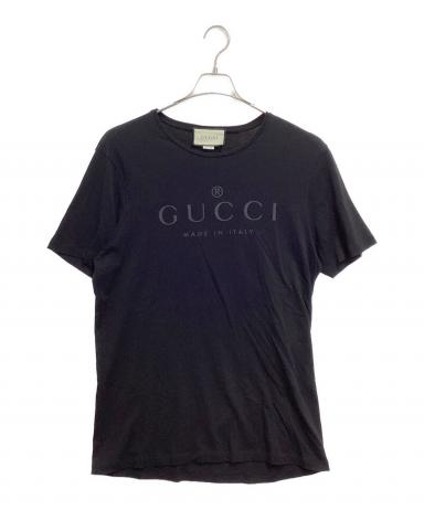 中古・古着通販】GUCCI (グッチ) ロゴTシャツ ブラック サイズ:XL