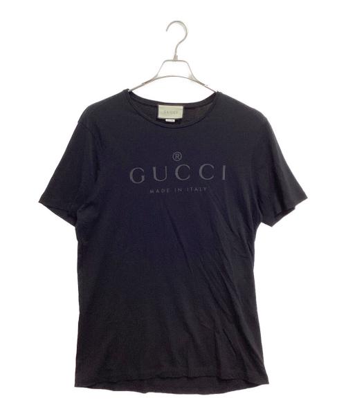 GUCCI（グッチ）GUCCI (グッチ) ロゴTシャツ ブラック サイズ:XLの古着・服飾アイテム