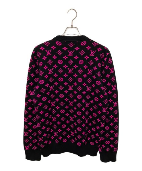 LOUIS VUITTON（ルイ ヴィトン）LOUIS VUITTON (ルイ ヴィトン) ハーフアンドハーフモノグラムニット ブラック サイズ:Lの古着・服飾アイテム