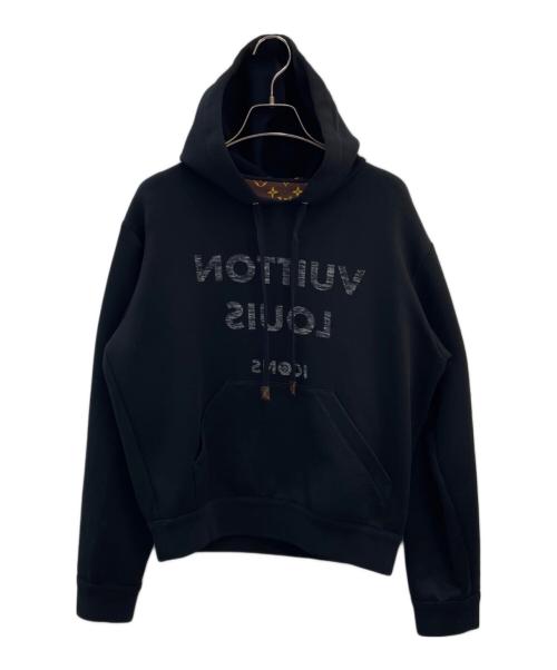 LOUIS VUITTON（ルイ ヴィトン）LOUIS VUITTON (ルイ ヴィトン) LV Logo Hoodie/ロゴプリントパーカー ブラック サイズ:XSの古着・服飾アイテム