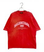 BALENCIAGAバレンシアガ）の古着「ダメージ加工Tシャツ」｜レッド