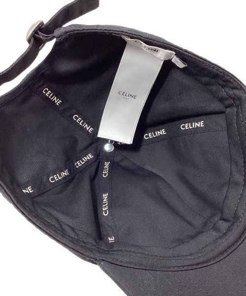 CELINE（セリーヌ）CELINE (セリーヌ) Logo Baseball Cap（ロゴベースボールキャップ） ブラック サイズ:Lの古着・服飾アイテム