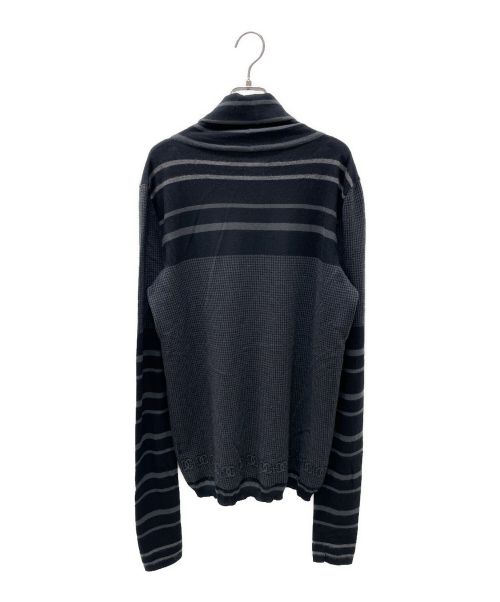 CHANEL（シャネル）CHANEL (シャネル) カシミヤタートルネックニット ブラック×グレー サイズ:40の古着・服飾アイテム