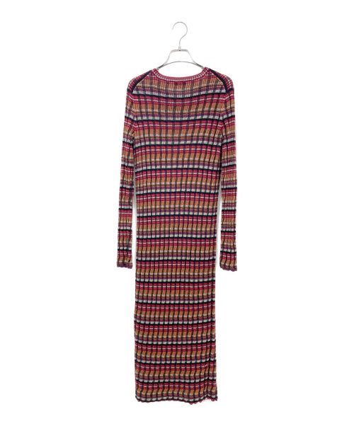 CHANEL（シャネル）CHANEL (シャネル) ロングニットワンピース レッド サイズ:38の古着・服飾アイテム