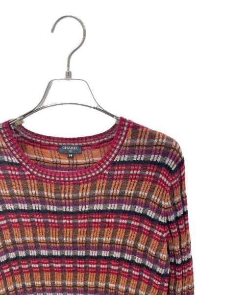 CHANEL（シャネル）CHANEL (シャネル) ロングニットワンピース レッド サイズ:38の古着・服飾アイテム
