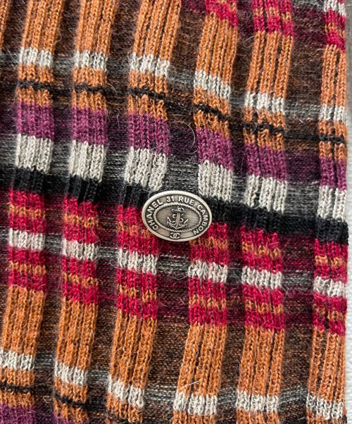 CHANEL（シャネル）CHANEL (シャネル) ロングニットワンピース レッド サイズ:38の古着・服飾アイテム