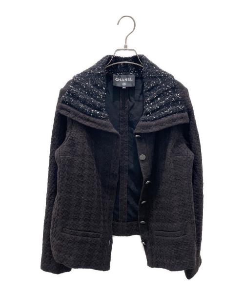 CHANEL（シャネル）CHANEL (シャネル) ツイードジャケット ブラウン サイズ:40の古着・服飾アイテム