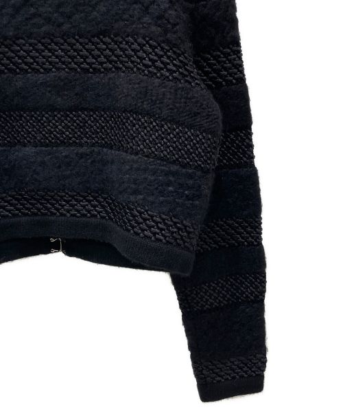 CHANEL（シャネル）CHANEL (シャネル) ノーカラーニットジャケット ブラック サイズ:36の古着・服飾アイテム