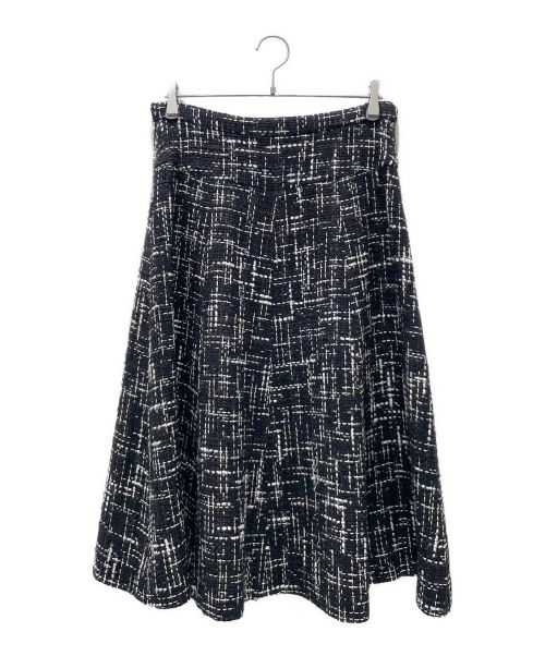 CHANEL（シャネル）CHANEL (シャネル) ロゴ リボン ツイード ロング スカート ブラック サイズ:38の古着・服飾アイテム