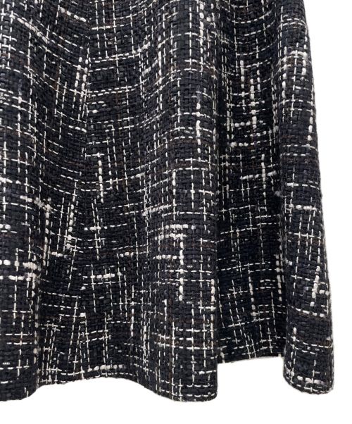 CHANEL（シャネル）CHANEL (シャネル) ロゴ リボン ツイード ロング スカート ブラック サイズ:38の古着・服飾アイテム