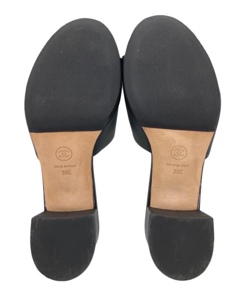 CHANEL（シャネル）CHANEL (シャネル) ココマークヒールサンダル ブラック サイズ:38の古着・服飾アイテム