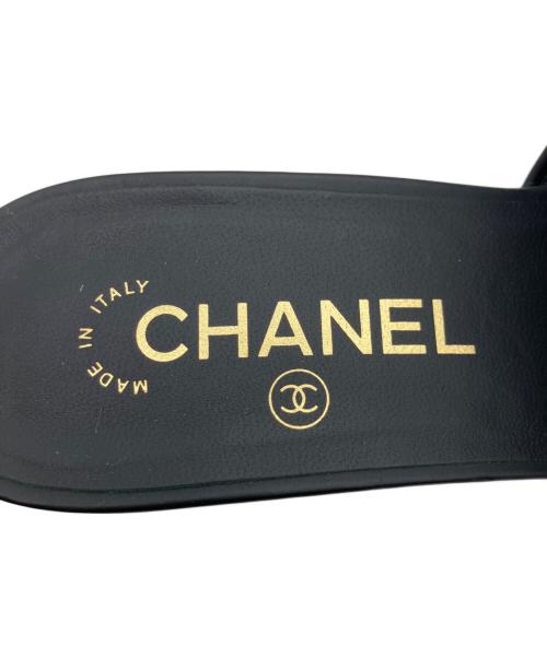 CHANEL（シャネル）CHANEL (シャネル) ココマークヒールサンダル ブラック サイズ:38の古着・服飾アイテム