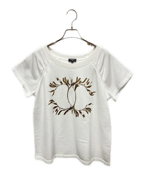 CHANEL（シャネル）CHANEL (シャネル) P57/ココマークスウェットTシャツ/半袖スウェット ホワイト サイズ:Mの古着・服飾アイテム