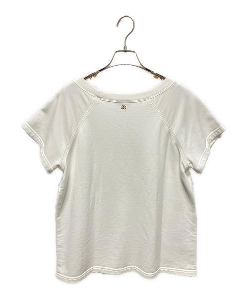 CHANEL（シャネル）CHANEL (シャネル) P57/ココマークスウェットTシャツ/半袖スウェット ホワイト サイズ:Mの古着・服飾アイテム