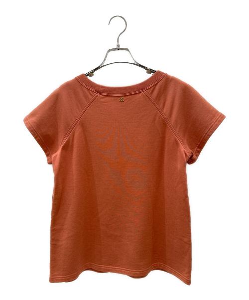 CHANEL（シャネル）CHANEL (シャネル) ココマークロゴ半袖スウェット オレンジ サイズ:Sの古着・服飾アイテム