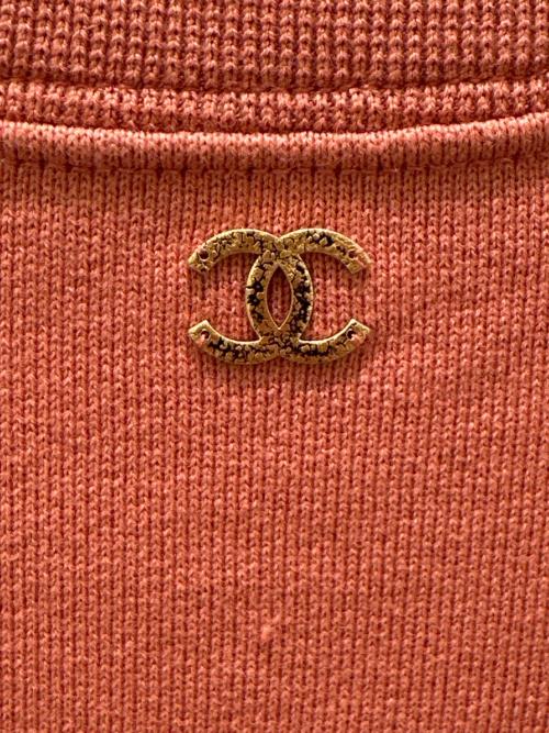 CHANEL（シャネル）CHANEL (シャネル) ココマークロゴ半袖スウェット オレンジ サイズ:Sの古着・服飾アイテム
