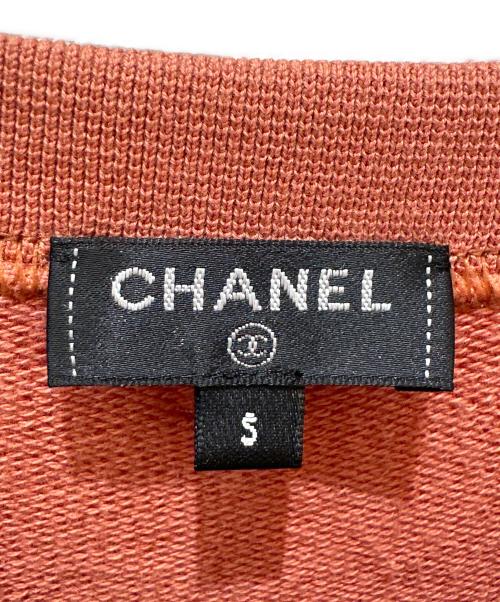 CHANEL（シャネル）CHANEL (シャネル) ココマークロゴ半袖スウェット オレンジ サイズ:Sの古着・服飾アイテム