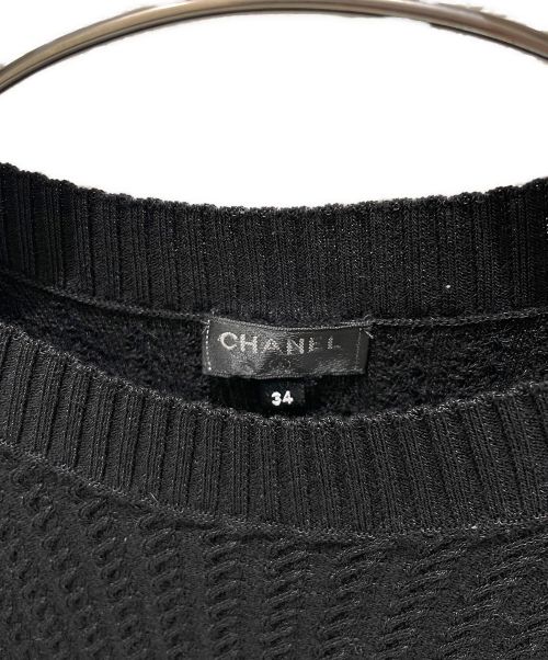 CHANEL（シャネル）CHANEL (シャネル) ココボタンプルオーバーニット ブラック サイズ:34の古着・服飾アイテム