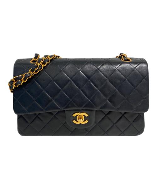 CHANEL（シャネル）CHANEL (シャネル) マトラッセ25 Wフラップチェーンショルダーバッグ ブラック サイズ:25の古着・服飾アイテム