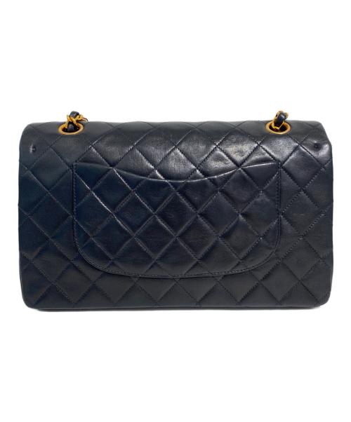 CHANEL（シャネル）CHANEL (シャネル) マトラッセ25 Wフラップチェーンショルダーバッグ ブラック サイズ:25の古着・服飾アイテム